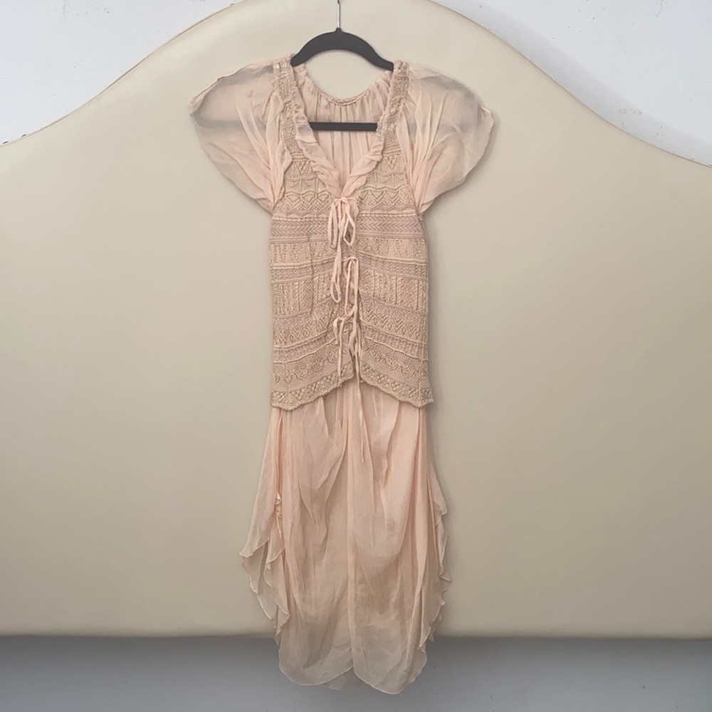 Jean Paul Gaultier peach tunic top